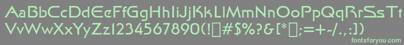 StarTrekFilmBt Font – Green Fonts on Gray Background