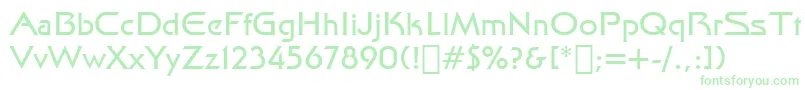 StarTrekFilmBt Font – Green Fonts on White Background