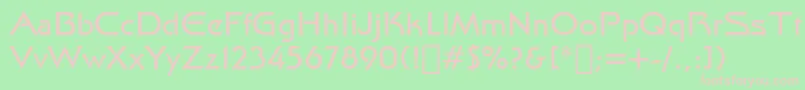 StarTrekFilmBt-fontti – vaaleanpunaiset fontit vihreällä taustalla