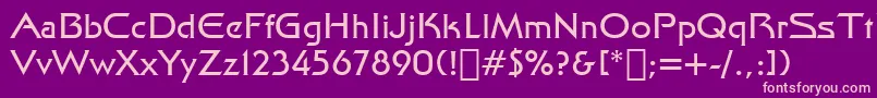 StarTrekFilmBt Font – Pink Fonts on Purple Background