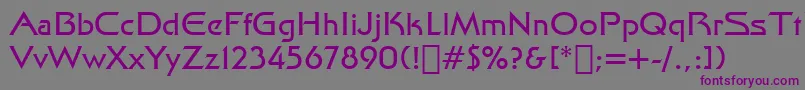 Шрифт StarTrekFilmBt – фиолетовые шрифты на сером фоне