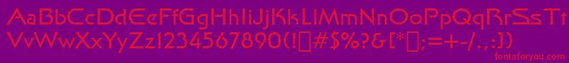 StarTrekFilmBt Font – Red Fonts on Purple Background