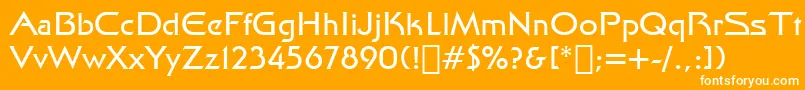 StarTrekFilmBt Font – White Fonts on Orange Background