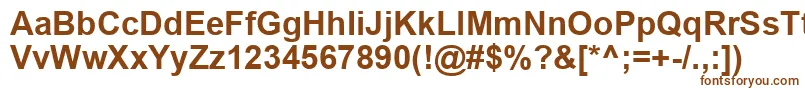 Arialbd0-fontti – ruskeat fontit valkoisella taustalla