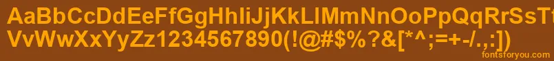 Arialbd0 Font – Orange Fonts on Brown Background
