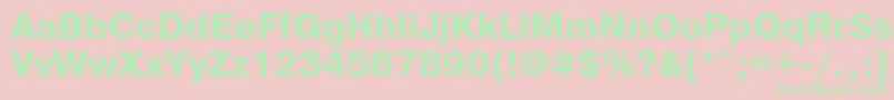 PragmaticaisocttBold Font – Green Fonts on Pink Background