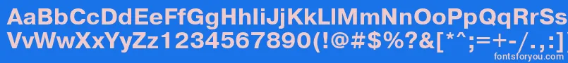 PragmaticaisocttBold Font – Pink Fonts on Blue Background