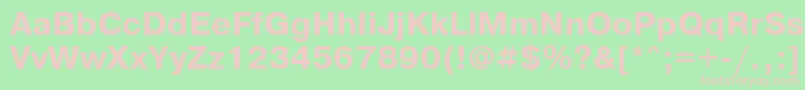 PragmaticaisocttBold Font – Pink Fonts on Green Background