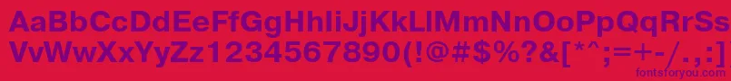 PragmaticaisocttBold Font – Purple Fonts on Red Background