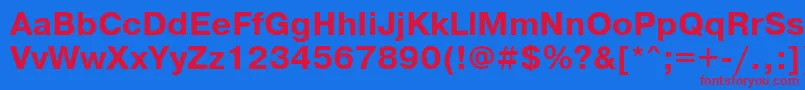 PragmaticaisocttBold Font – Red Fonts on Blue Background