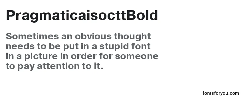 Review of the PragmaticaisocttBold Font