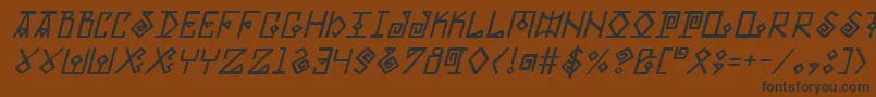 Eldermagici Font – Black Fonts on Brown Background