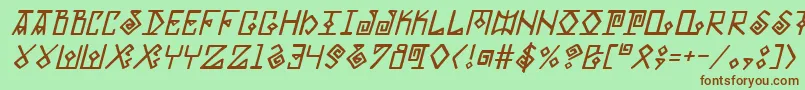 Eldermagici Font – Brown Fonts on Green Background