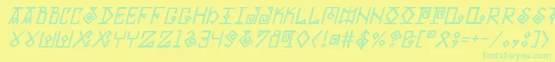 Eldermagici Font – Green Fonts on Yellow Background