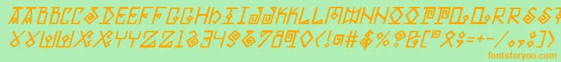 Eldermagici Font – Orange Fonts on Green Background