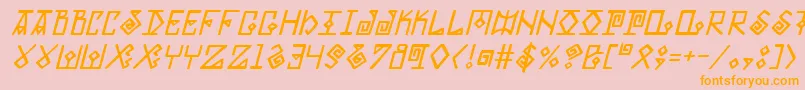 Eldermagici Font – Orange Fonts on Pink Background