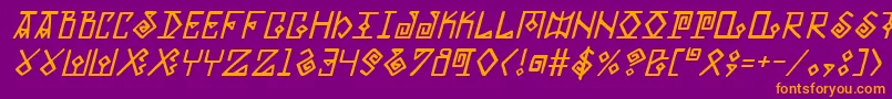 Eldermagici Font – Orange Fonts on Purple Background