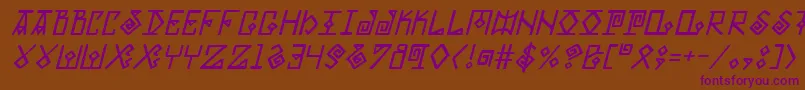 Eldermagici Font – Purple Fonts on Brown Background