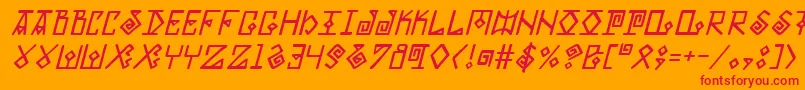 Eldermagici Font – Red Fonts on Orange Background