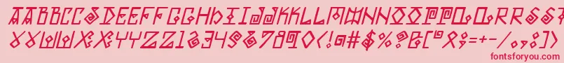 Eldermagici Font – Red Fonts on Pink Background