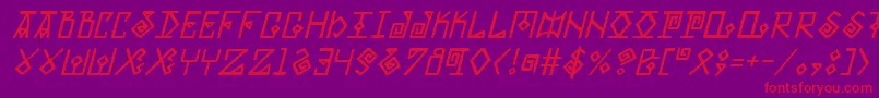 Eldermagici Font – Red Fonts on Purple Background