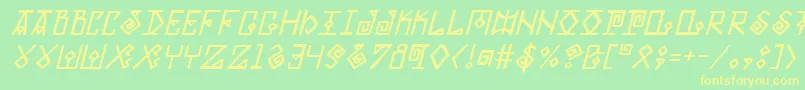 Eldermagici Font – Yellow Fonts on Green Background