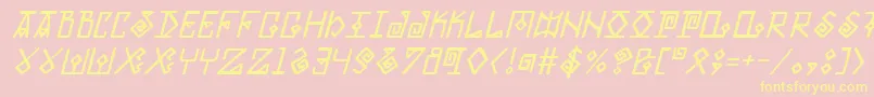 Eldermagici Font – Yellow Fonts on Pink Background