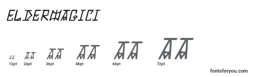 Größen der Schriftart Eldermagici