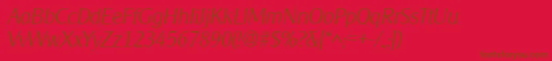 Police Clearlygothiclight ffy – polices brunes sur fond rouge