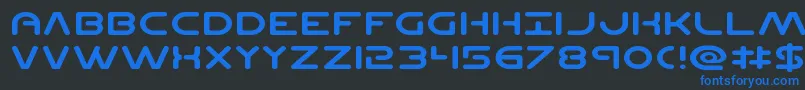 Planetncompactexpand Font – Blue Fonts on Black Background