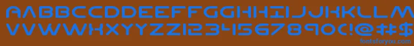 Planetncompactexpand Font – Blue Fonts on Brown Background