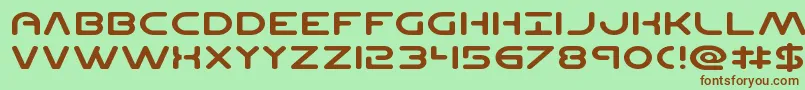 Planetncompactexpand Font – Brown Fonts on Green Background