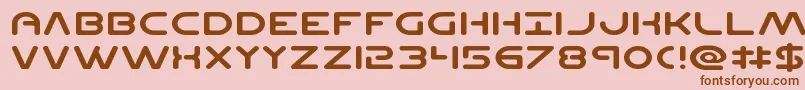 Planetncompactexpand Font – Brown Fonts on Pink Background