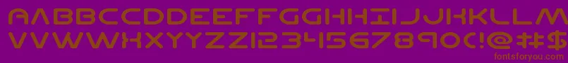 Planetncompactexpand Font – Brown Fonts on Purple Background