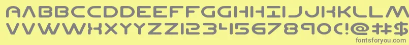Planetncompactexpand Font – Gray Fonts on Yellow Background