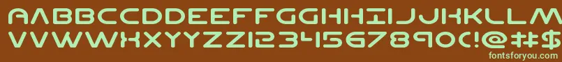 Planetncompactexpand Font – Green Fonts on Brown Background