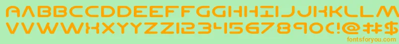 Planetncompactexpand Font – Orange Fonts on Green Background