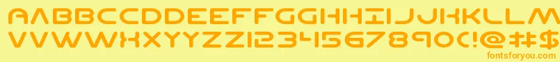 Planetncompactexpand Font – Orange Fonts on Yellow Background