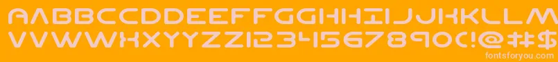 Planetncompactexpand Font – Pink Fonts on Orange Background