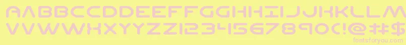 Planetncompactexpand Font – Pink Fonts on Yellow Background