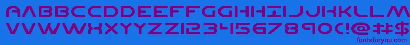 Planetncompactexpand Font – Purple Fonts on Blue Background
