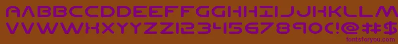 Planetncompactexpand Font – Purple Fonts on Brown Background