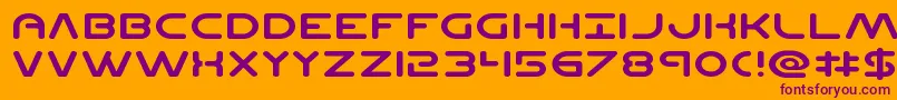 Planetncompactexpand Font – Purple Fonts on Orange Background