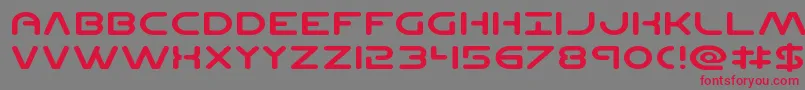 Planetncompactexpand Font – Red Fonts on Gray Background