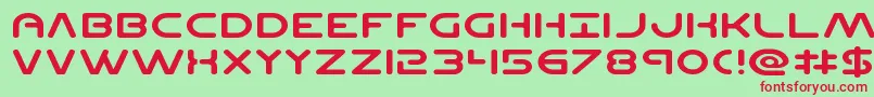 Planetncompactexpand Font – Red Fonts on Green Background