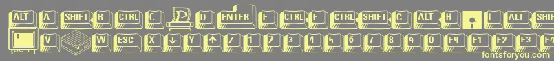 CarrKeys Font – Yellow Fonts on Gray Background