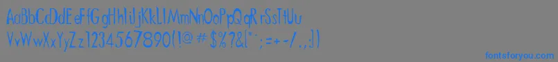 フォントCampbellRegular – 灰色の背景に青い文字