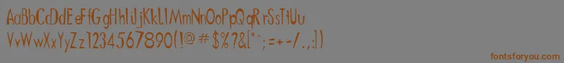 CampbellRegular-Schriftart – Braune Schriften auf grauem Hintergrund