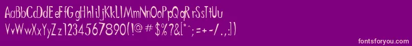 CampbellRegular-fontti – vaaleanpunaiset fontit violetilla taustalla