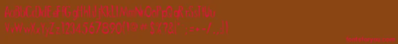 CampbellRegular Font – Red Fonts on Brown Background